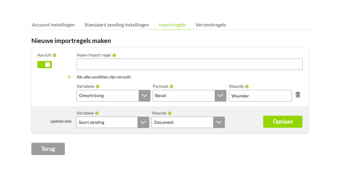 Process your orders fully automatically with the handy import rules