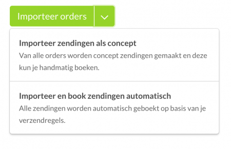 Bol.com zendingen importeren